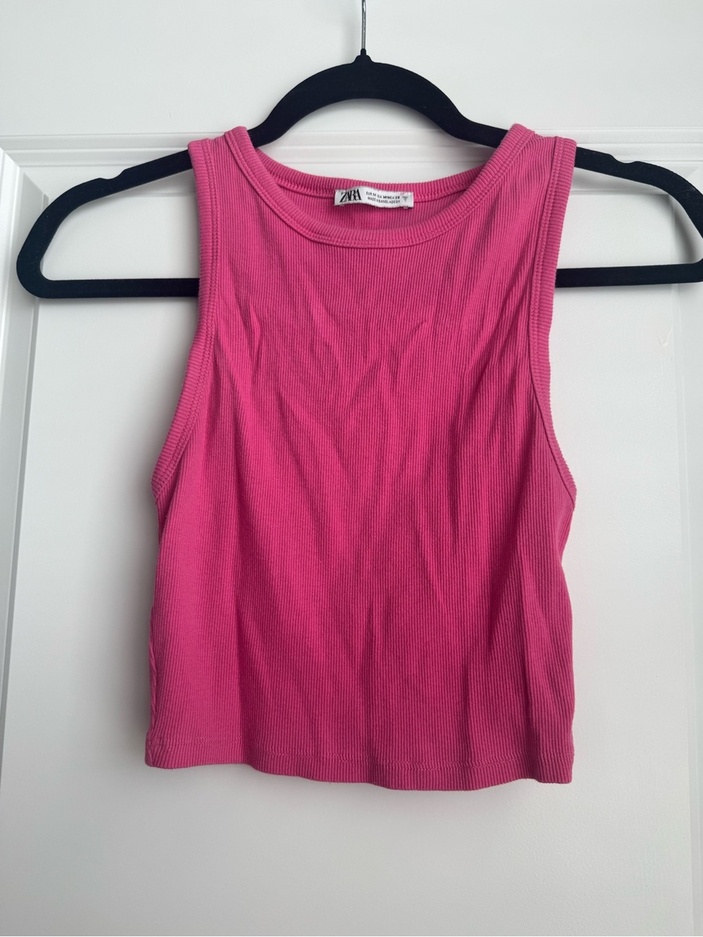 ZARA Hot Pink Ribbed Tank